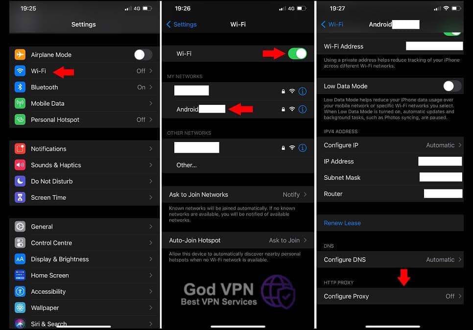 آموزش اتصال به هات اسپات vpn در آیفون